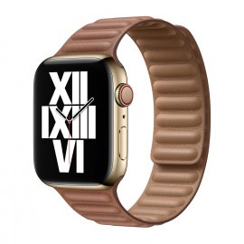 Apple Leather Link - Cinturino in pelle Apple Watch 42mm / 44mm / 45mm - Medium - Saddle Brown