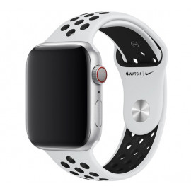 Apple Nike Sport Band - Cinturino per Apple Watch 42mm / 44mm / 45mm / 49mm - Pure Platinum / Black