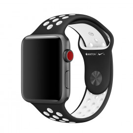 Apple Nike Sport Band - Cinturino per Apple Watch 42mm / 44mm / 45mm / 49mm - Black / White