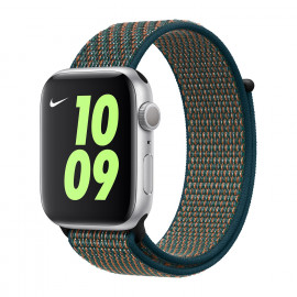Apple Nike Sport Loop - Cinturino per Apple Watch 42mm / 44mm / 45mm / 49mm Hyper Crimson / Neptune Green