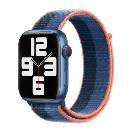 Apple Sport Loop - Cinturino per Apple Watch 42mm / 44mm / 45mm / 49mm - Blue Jay / Abyss Blue