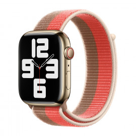 Apple Sport Loop - Cinturino per Apple Watch 42mm / 44mm / 45mm / 49mm - Pink Pomelo / Tan
