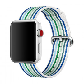 Apple Woven Nylon - Cinturino per Apple Watch 42mm / 44mm / 45mm / 49mm - Blue Stripe
