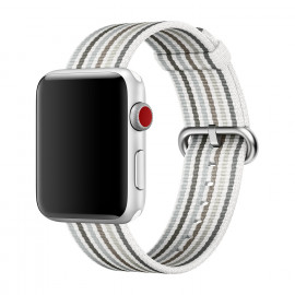 Apple Woven Nylon - Cinturino per Apple Watch 42mm / 44mm / 45mm / 49mm - Gray Stripe