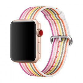 Apple Woven Nylon - Cinturino per Apple Watch 42mm / 44mm / 45mm / 49mm - Pink Stripe