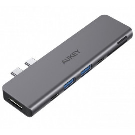 Aukey - Hub Thunderbolt 3 / USB-C 7-in-1
