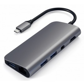 Satechi - Adattatore Multiporta - USB-C - Grigio scuro