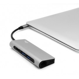 intelliARMOR - Hub USB-C 8 in 1 per MacBook LynkHub Max - Space gray