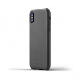 Mujjo Leather Case iPhone X grijs