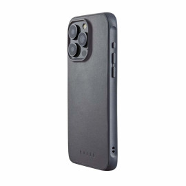 Mujjo - Cover Impact Case con MagSafe per iPhone 15 Pro Max - Blu acciaio