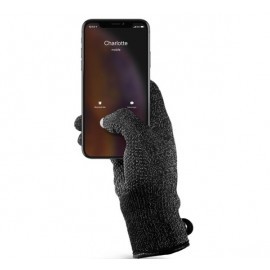 Mujjo Double-Layered Touchscreen Gloves (M) zwart