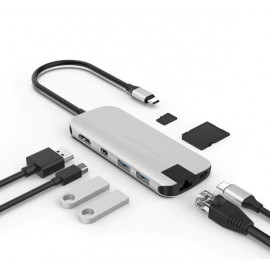 Hyper HyperDrive Slim 8-in-1 USB-C Hub silver