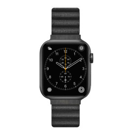 LAUT - Cinturino Novi Loop in pelle per Apple Watch 42mm / 44mm / 45mm / 49mm - Midnight