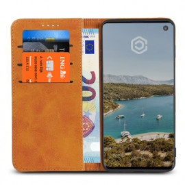 Casecentive Leren Wallet - Cover per Samsung Galaxy S10e - Marrone chiaro