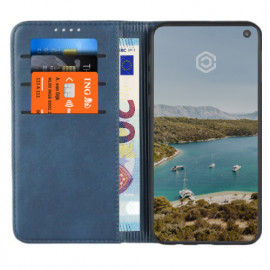 Casecentive Leren Wallet - Cover per Samsung Galaxy S10e - Blu