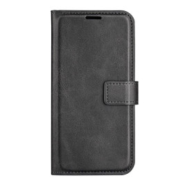 Casecentive - Cover a portafoglio in pelle per iPhone 15 - Nero