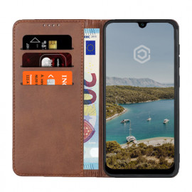 Casecentive Leren Wallet - Cover per Galaxy A50 - Marrone