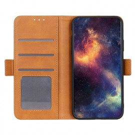 Casecentive Leren Wallet - Cover magnetica per Galaxy A71 - Marrone chiaro