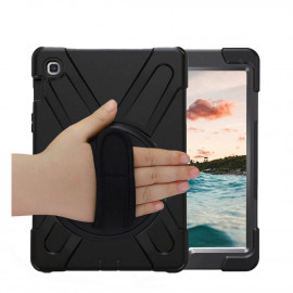 Casecentive Handstrap - Case con impugnatura per Galaxy Tab S5E 10.5 - Nero