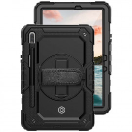 Casecentive Handstrap Pro - Case con impugnatura per Galaxy Tab S8 Ultra 2022 - Nero