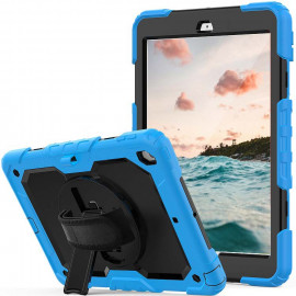 Casecentive - Custodia Rigida con Impugnatura per iPad Air 2 - Azzurro
