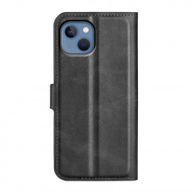 Casecentive - Cover a portafoglio in pelle per iPhone 14 Plus - Nero