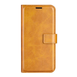 Casecentive - Cover a portafoglio in pelle per iPhone 15 Plus - Marrone chiaro