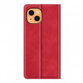Casecentive - Cover a portafoglio a scatto per iPhone 14 Plus - Rosso