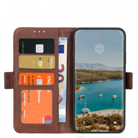 Casecentive Magnetische Leren Wallet case iPhone 12 Mini bruin