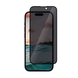 Casecentive - Pellicola protettiva 3D con filtro Privacy per iPhone 15 Pro
