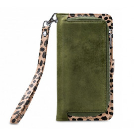 Mobilize 2in1 Gelly Wallet Zipper Case iPhone 11 Pro Max olijfgroen / leopard
