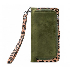 Mobilize 2in1 - Cover iPhone 13 a pochete - Verde / Leopardata