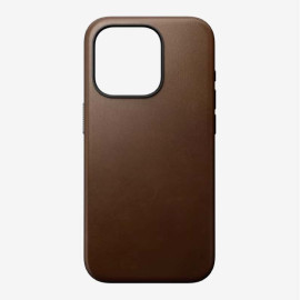 Nomad - Cover in pelle Modern Leather Magsafe per iPhone 15 Pro - Marrone