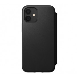 Nomad Rugged - Case Folio in pelle per iPhone 12 Mini - Nero