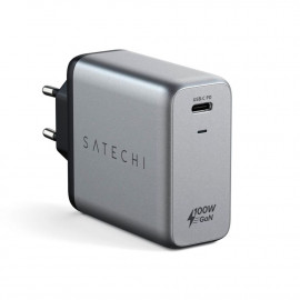 Satechi - Adattatore USB-C 100W  PD GaN - Space gray
