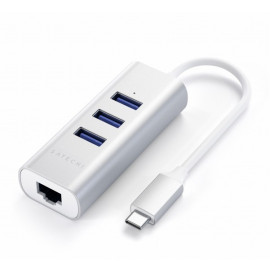 Satechi - Adattatore Multiporta - USB-C - Ethernet - Argento