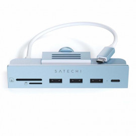 Satechi - Hub USB-C a morsetto per 24!" iMac - Blu