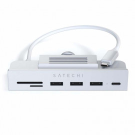 Satechi - Hub USB-C a morsetto per 24!" iMac - Argento