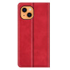 Casecentive - Cover a portafoglio in pelle con chiusura a scatto per iPhone 13 - Rosso
