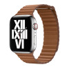 Apple Loop - Cinturino a maglie in pelle per Apple Watch 42mm / 44mm / 45mm / 49mm - Medium - Saddle Brown