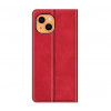 Casecentive - Cover a portafoglio in pelle con chiusura a scatto per iPhone 13 Mini - Rosso