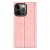 Casecentive - Cover a portafoglio in pelle con chiusura a scatto per iPhone 13 Pro Max - Rosa