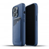 Mujjo Leather Wallet Case iPhone 13 Pro blauw