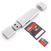 Satechi - Lettore Scheda SD per USB-C e USB 3.0 - Argento