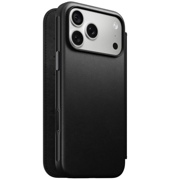 Nomad Modern Camino Custodia Folio in Pelle iPhone 18 Pro Nera