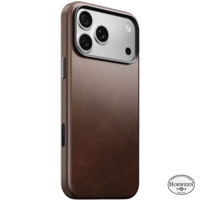 Nomad Custodia Traditional in Pelle Horween iPhone 18 Pro Max Rustic Brown