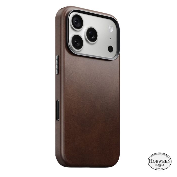 Nomad Custodia Traditional in Pelle Horween iPhone 18 Pro Rustic Brown
