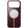 Nomad Custodia Tradizionale in Pelle per iPhone 17 Pro Bordeaux Horween sticky