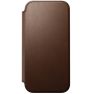 Nomad Custodia Folio in Pelle Moderna per iPhone 17 Pro Max Marrone sticky