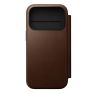 Nomad Custodia Folio in Pelle Moderna per iPhone 17 Pro Marrone sticky